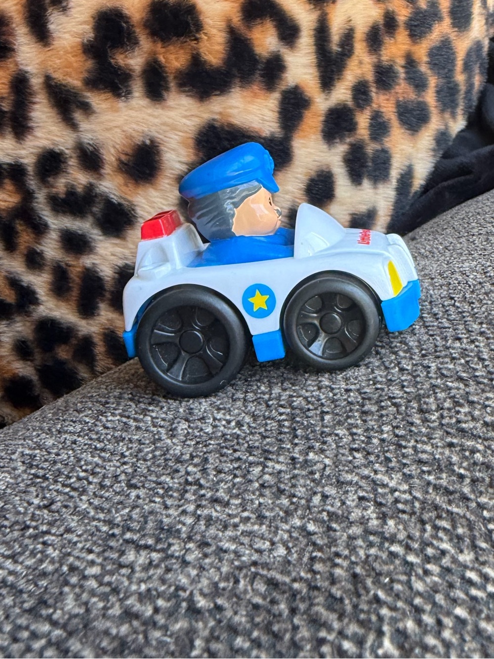 Little people fisher price wheelies police car with driver